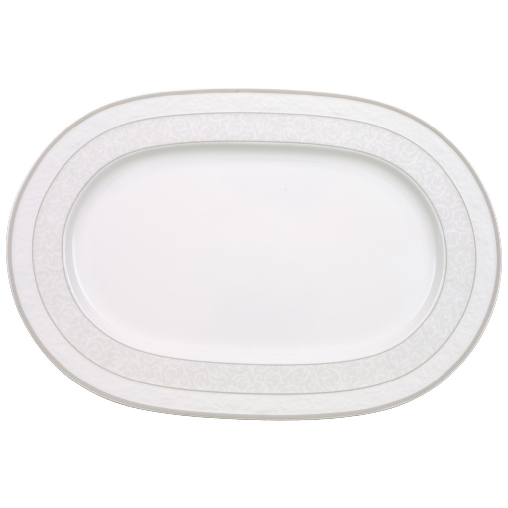 Villeroy & Boch Блюдо овальне 35 см Gray Pearl | https://grandposuda.com.ua