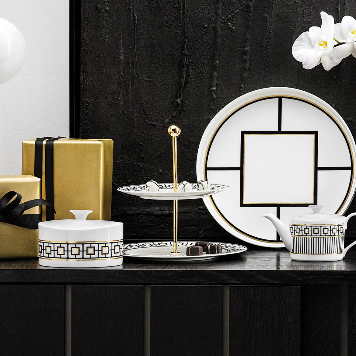 Villeroy & Boch Этажерка 2-ярусная 27,5 см MetroChic | https://grandposuda.com.ua