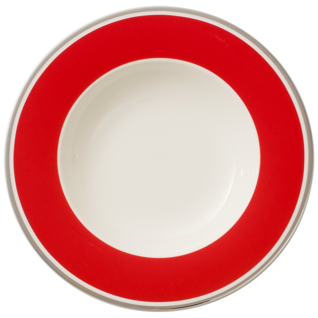 Villeroy & Boch Тарелка для супа 24 см Anmut My Colour Red Cherry | https://grandposuda.com.ua