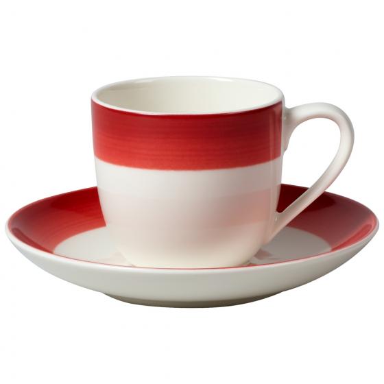 Villeroy & Boch Кавова пара для еспресо / мокко 100 мл Colourful Life Deep Red | https://grandposuda.com.ua