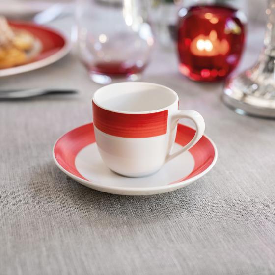 Villeroy & Boch Блюдце к чашке для эспрессо/мокко 12 см Colourful Life Deep Red | https://grandposuda.com.ua