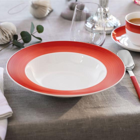 Villeroy & Boch Супова тарілка 25 см Colourful Life Deep Red | https://grandposuda.com.ua
