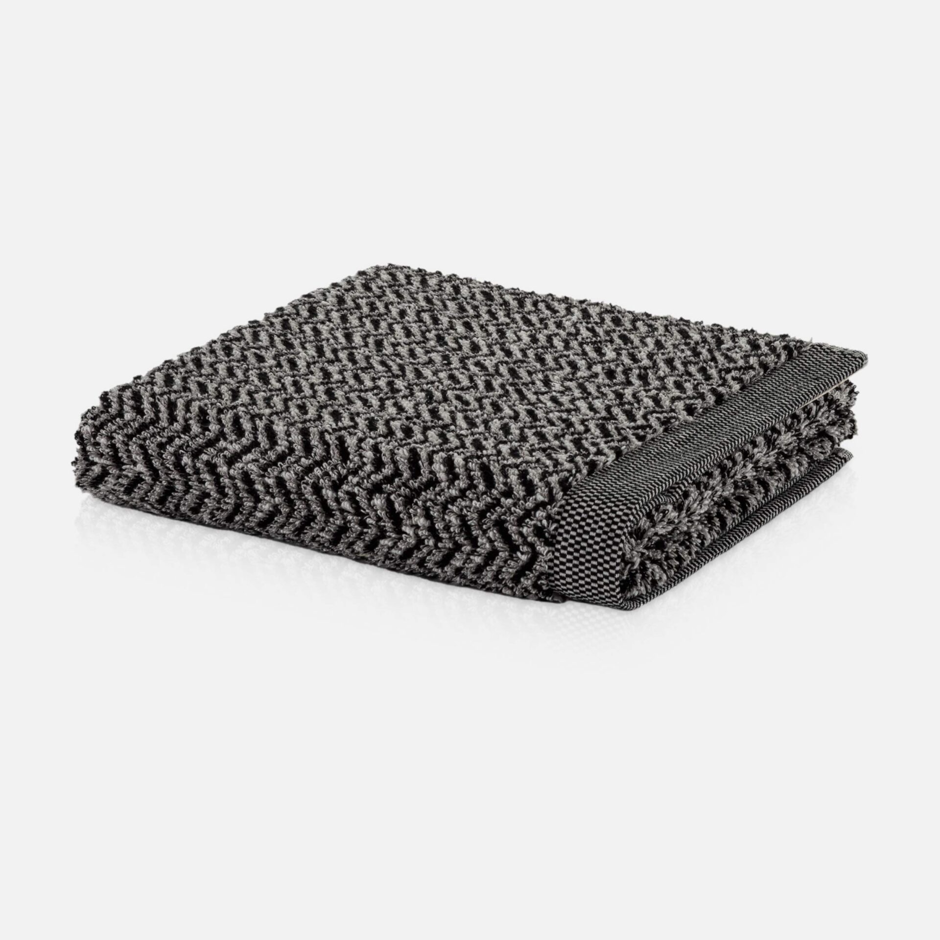 Рушник для рук 50х100 см, nature / black Brooklyn Möve | https://grandposuda.com.ua