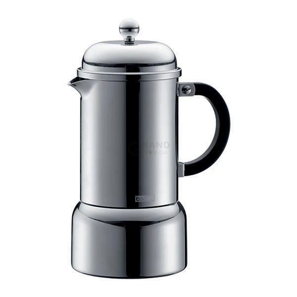 Bodum Кавник для еспресо, сріблястий, 0,35 л, Chambord | https://grandposuda.com.ua