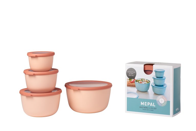 Mepal Набор контейнеров высоких 4 предмета Nordic Blush Cirqula | https://grandposuda.com.ua