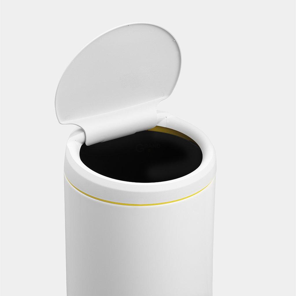 Brabantia Сміттєвий бак 30 л білий, пластикова кришка FlipBin | https://grandposuda.com.ua