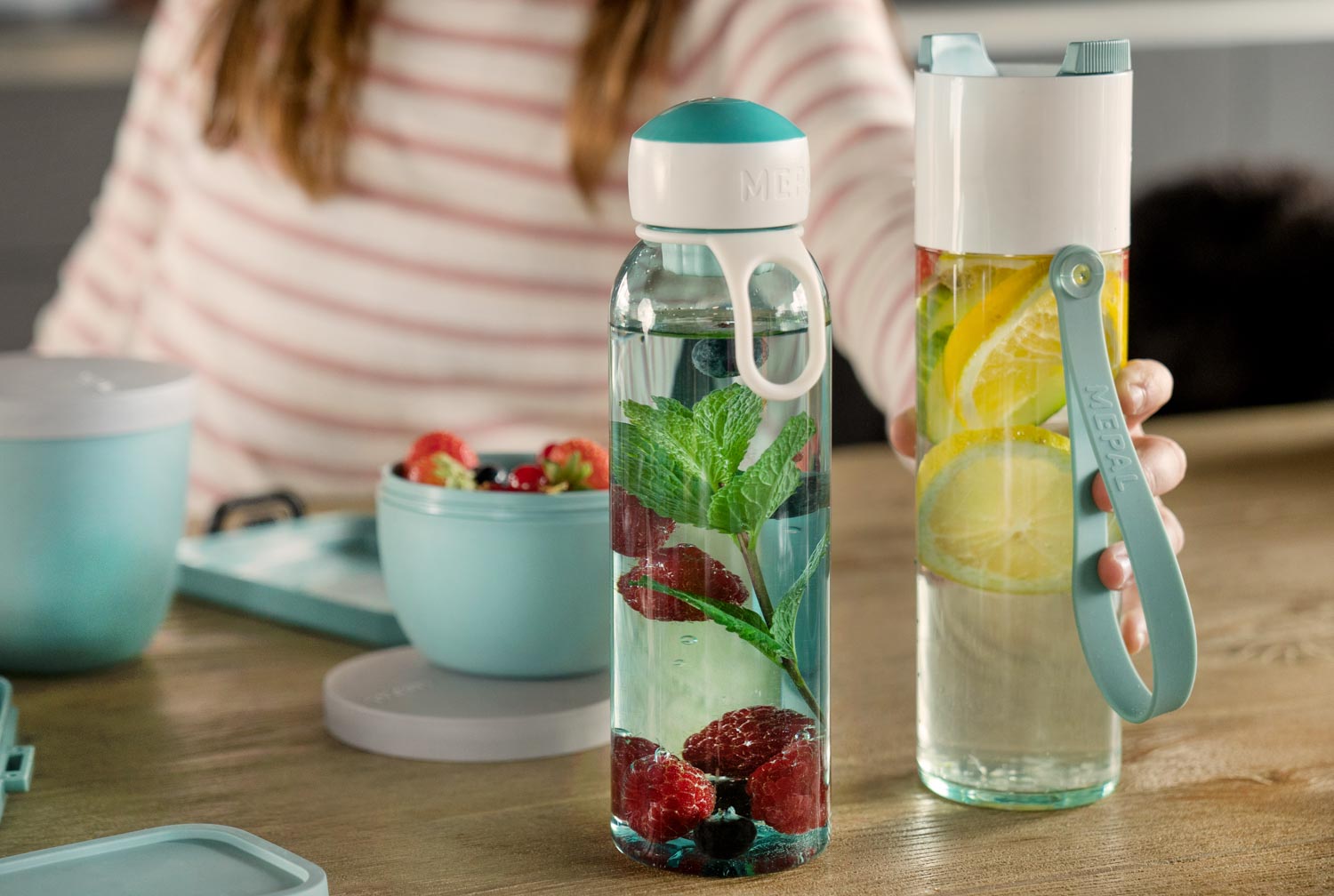 Mepal Бутылка для воды 500 мл Nordic Pink JustWater | https://grandposuda.com.ua