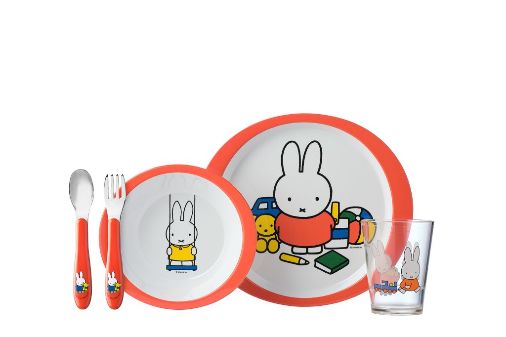 Mepal Набір дитячого посуду 5 предметів Miffy plays | https://grandposuda.com.ua