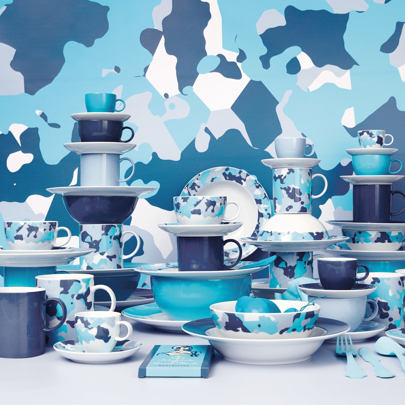 Thomas Блюдце 12 см к чашке для чая / кофе 80 мл Sunny Day Camo Blue | https://grandposuda.com.ua