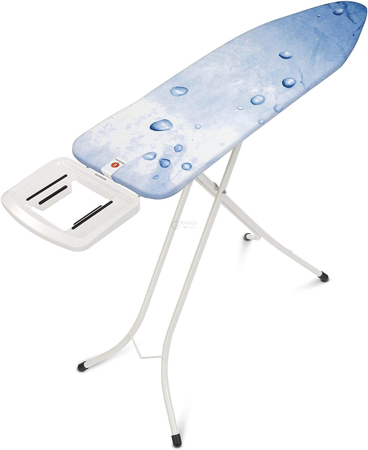 Brabantia Доска со стационарной подставкой для парового утюга 124 x 38 см (B) Ice Water | https://grandposuda.com.ua