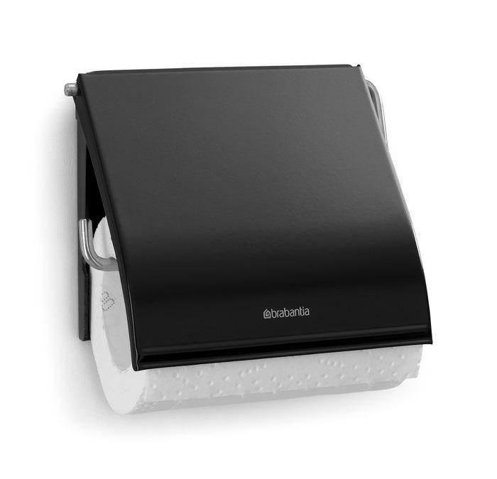 Brabantia Тримач для туалетного паперу матовий чорний Classic | https://grandposuda.com.ua