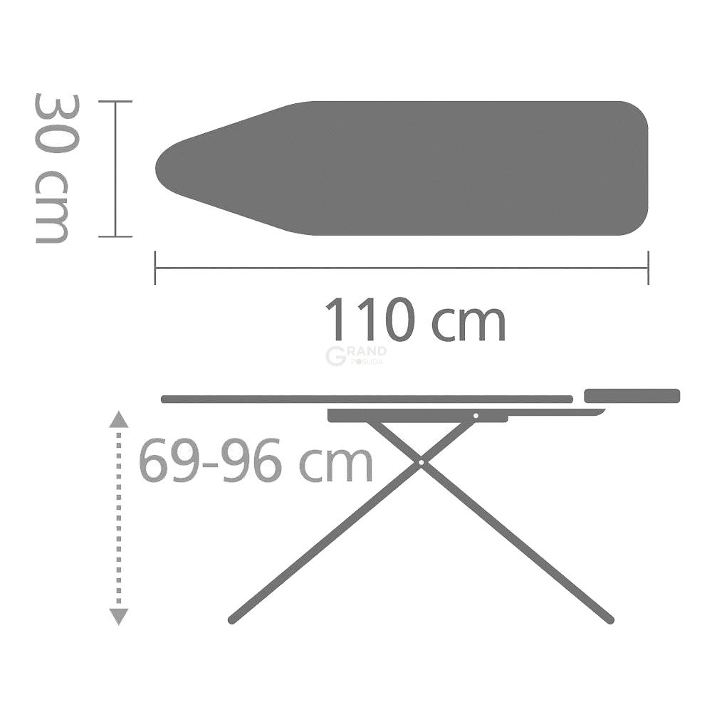 Brabantia Доска с подставкой для парового утюга 110 x 30 см (A) Cotton Flower | https://grandposuda.com.ua