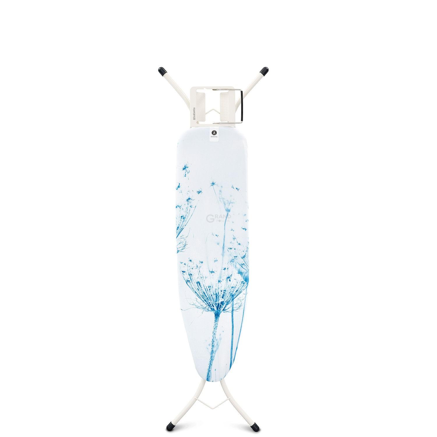 Brabantia Доска со стационарной подставкой для парового утюга 124 x 38 см (B) Cotton Flower | https://grandposuda.com.ua