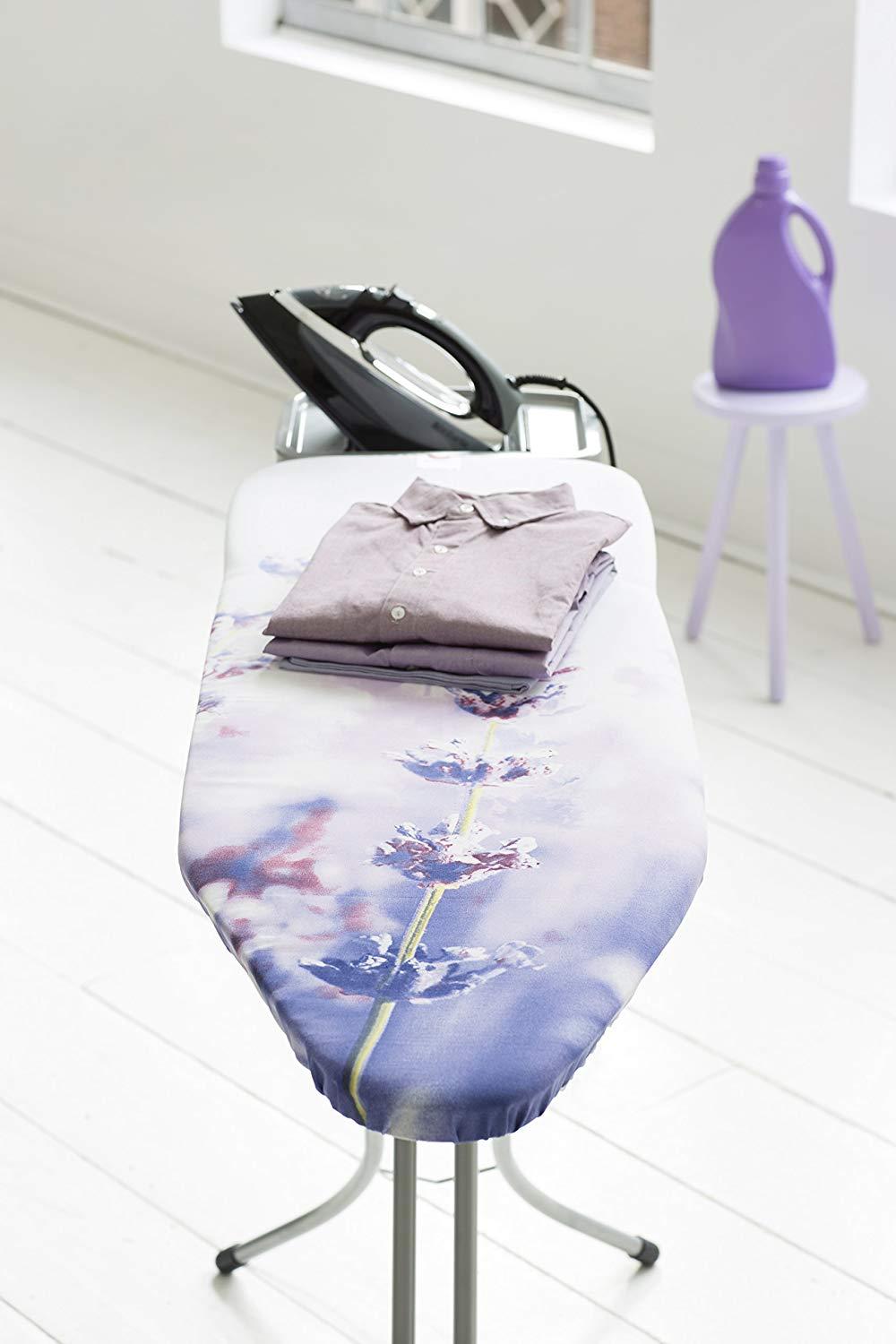 Brabantia Дошка зі стаціонарної підставкою для парової праски 124 x 38 см (B) Lavender | https://grandposuda.com.ua