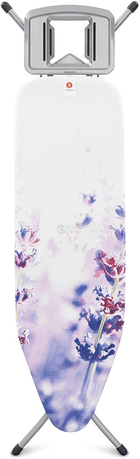 Brabantia Доска со стационарной подставкой для парового утюга 124 x 38 см (B) Lavender | https://grandposuda.com.ua