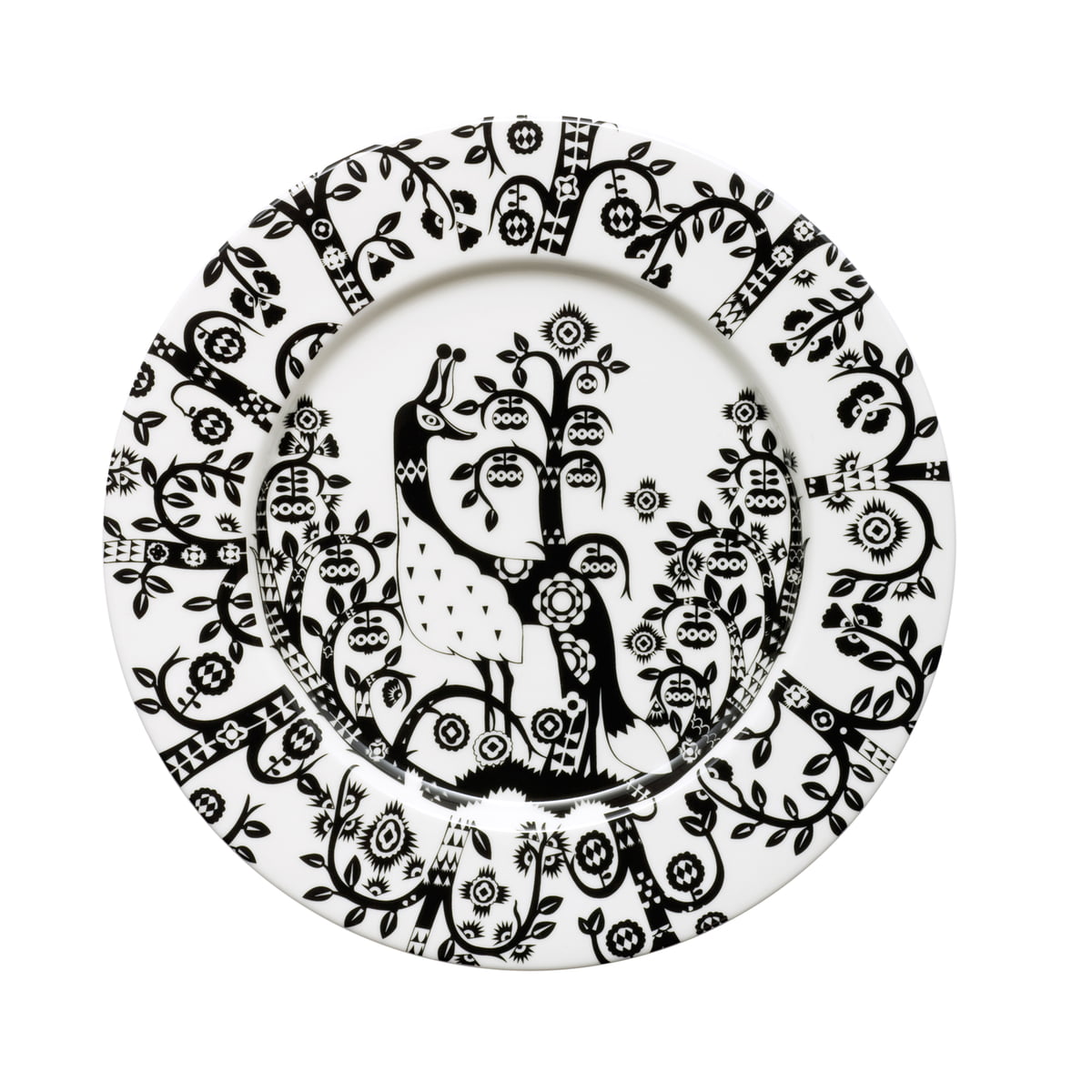 Iittala Тарілка Ø 22 см біло-чорна Taika | https://grandposuda.com.ua