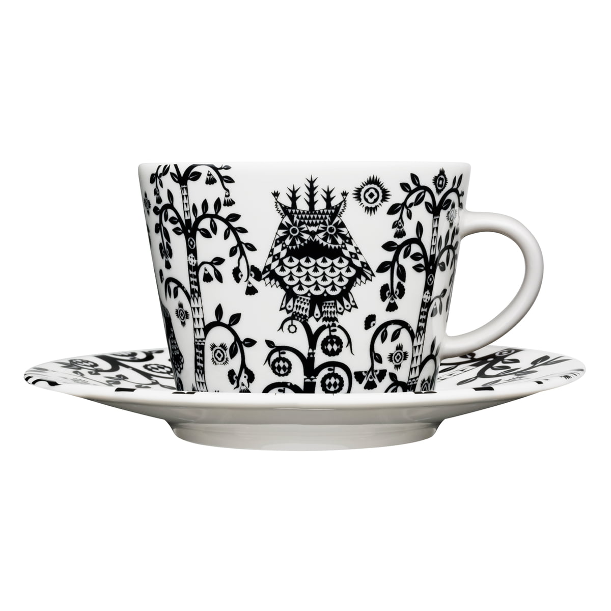 Iittala Чашка для еспрессо 100 мл чорно-біла Taika | https://grandposuda.com.ua