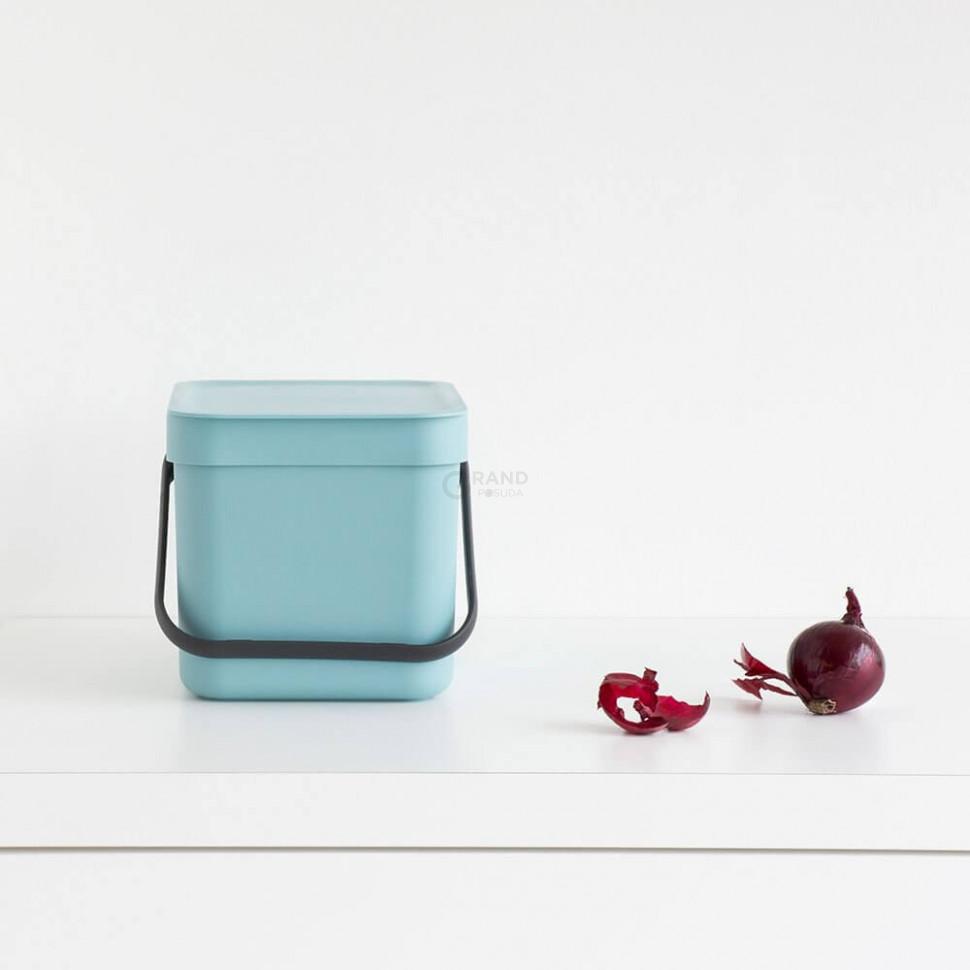 Brabantia Мусорное ведро 6 л мятное Sort&Go | https://grandposuda.com.ua