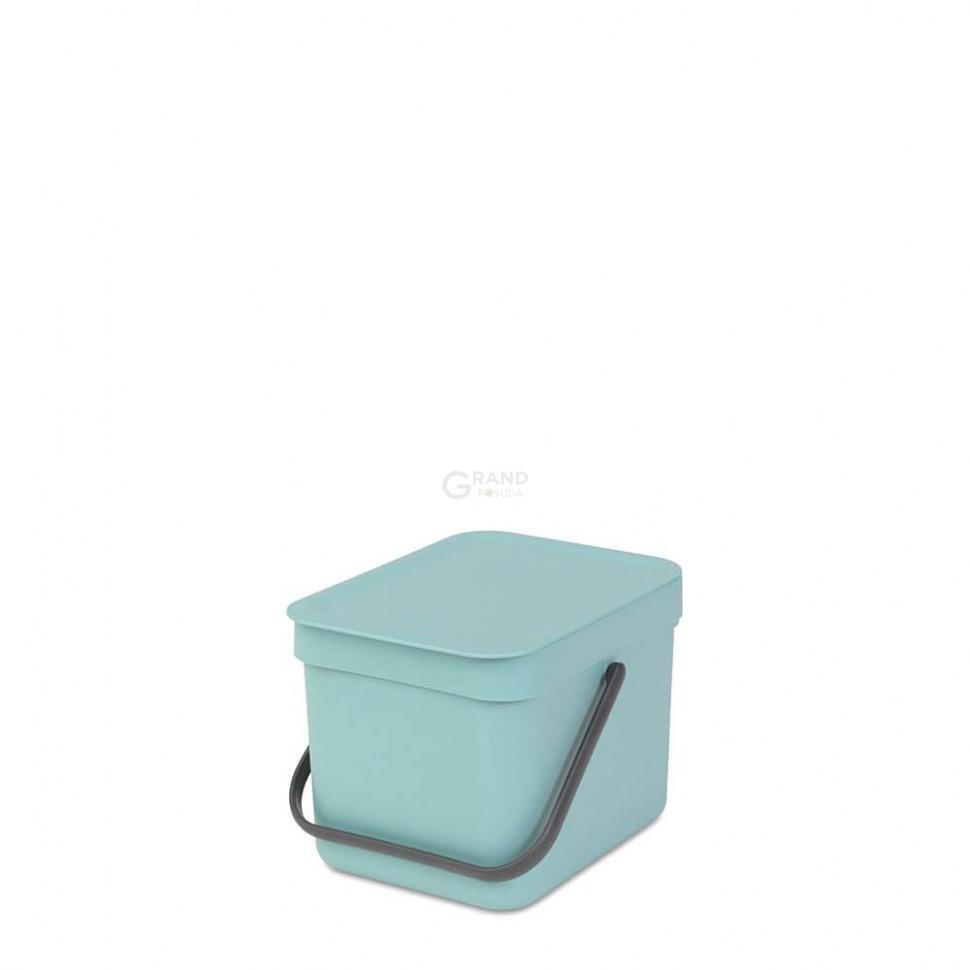 Brabantia Мусорное ведро 6 л мятное Sort&Go | https://grandposuda.com.ua