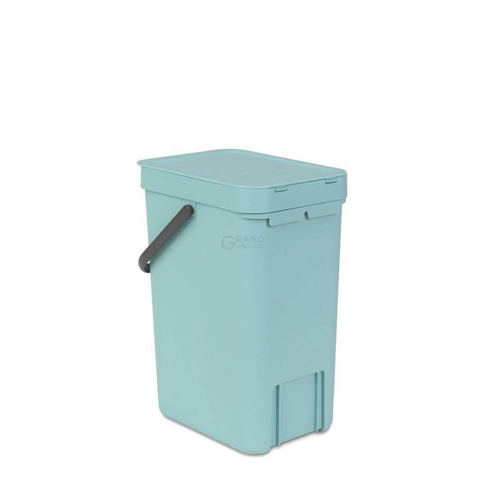 Brabantia Мусорное ведро 12 л мятное Sort&Go | https://grandposuda.com.ua