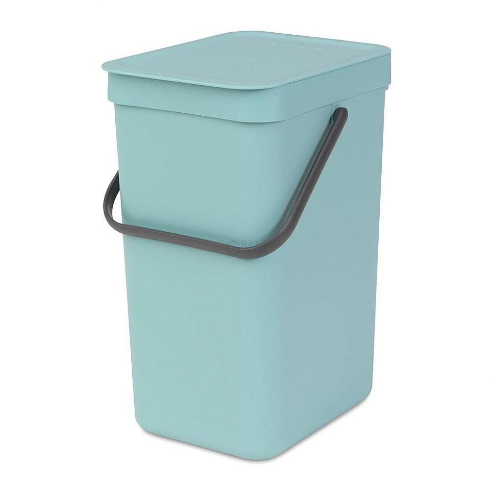 Brabantia Мусорное ведро 12 л мятное Sort&Go | https://grandposuda.com.ua
