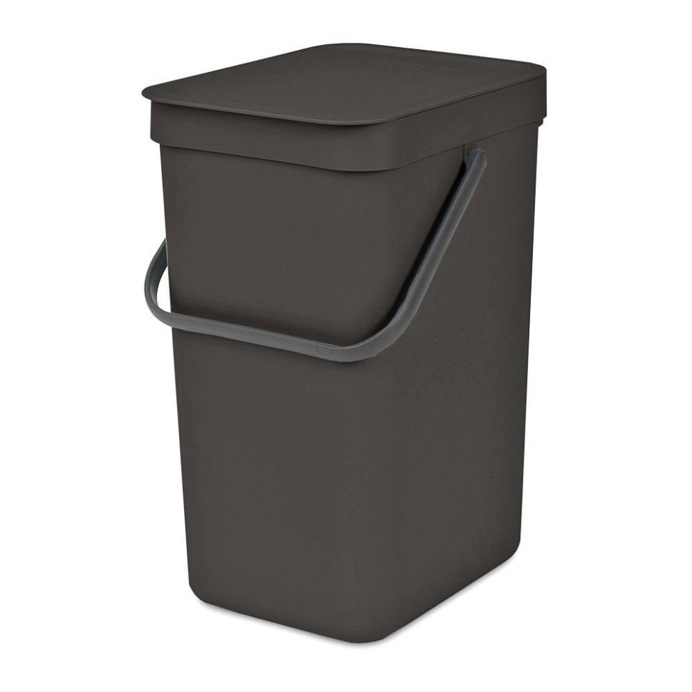 Brabantia Відро для сміття 12 л сіре Sort Go | https://grandposuda.com.ua
