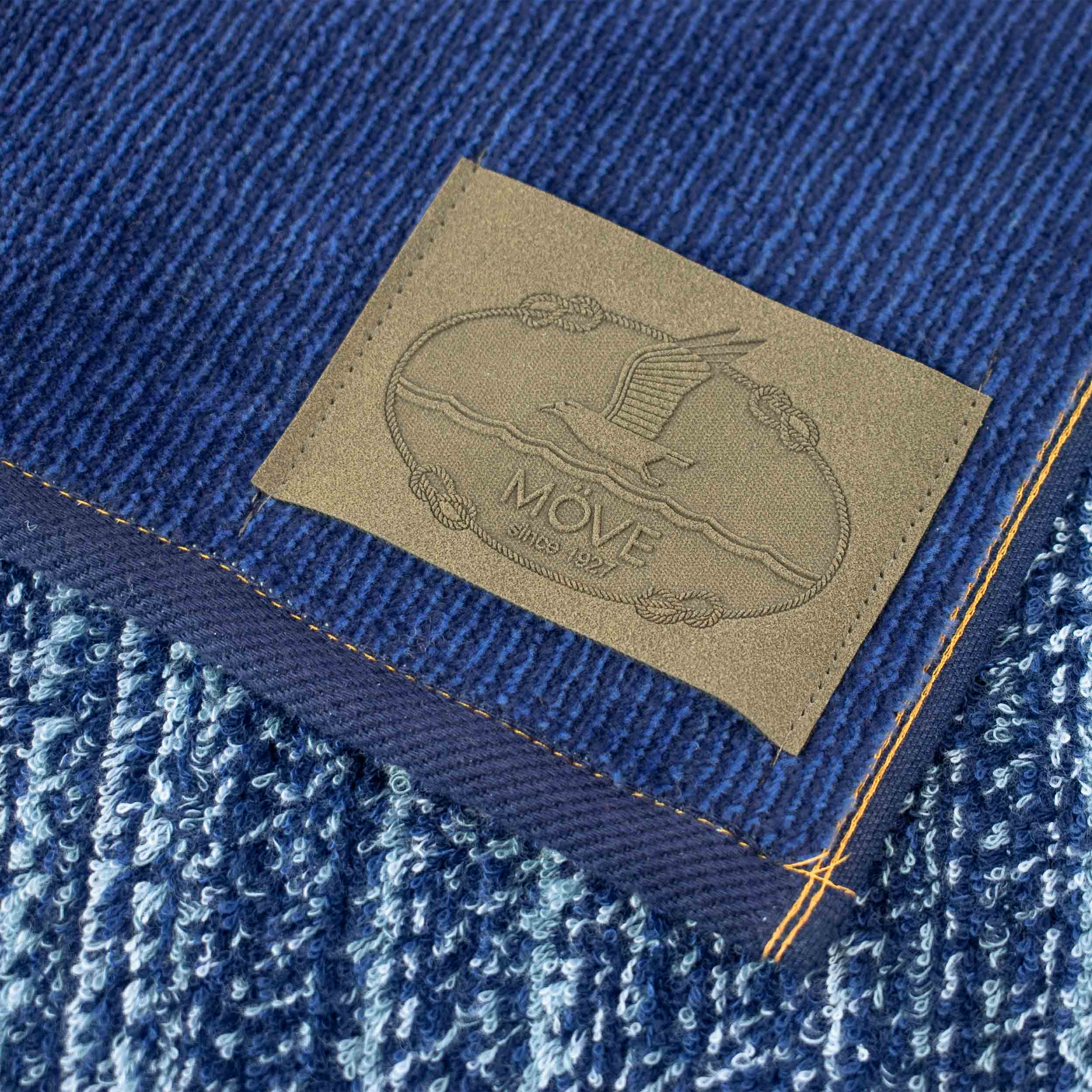 Полотенце для рук 50х100 см, синее Denim Möve | https://grandposuda.com.ua
