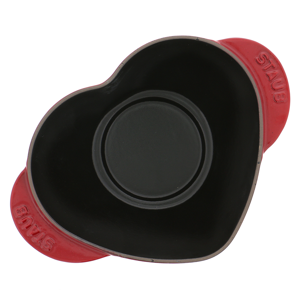 Staub Каструля / жаровня в формі серця 1.65 л Cherry | https://grandposuda.com.ua