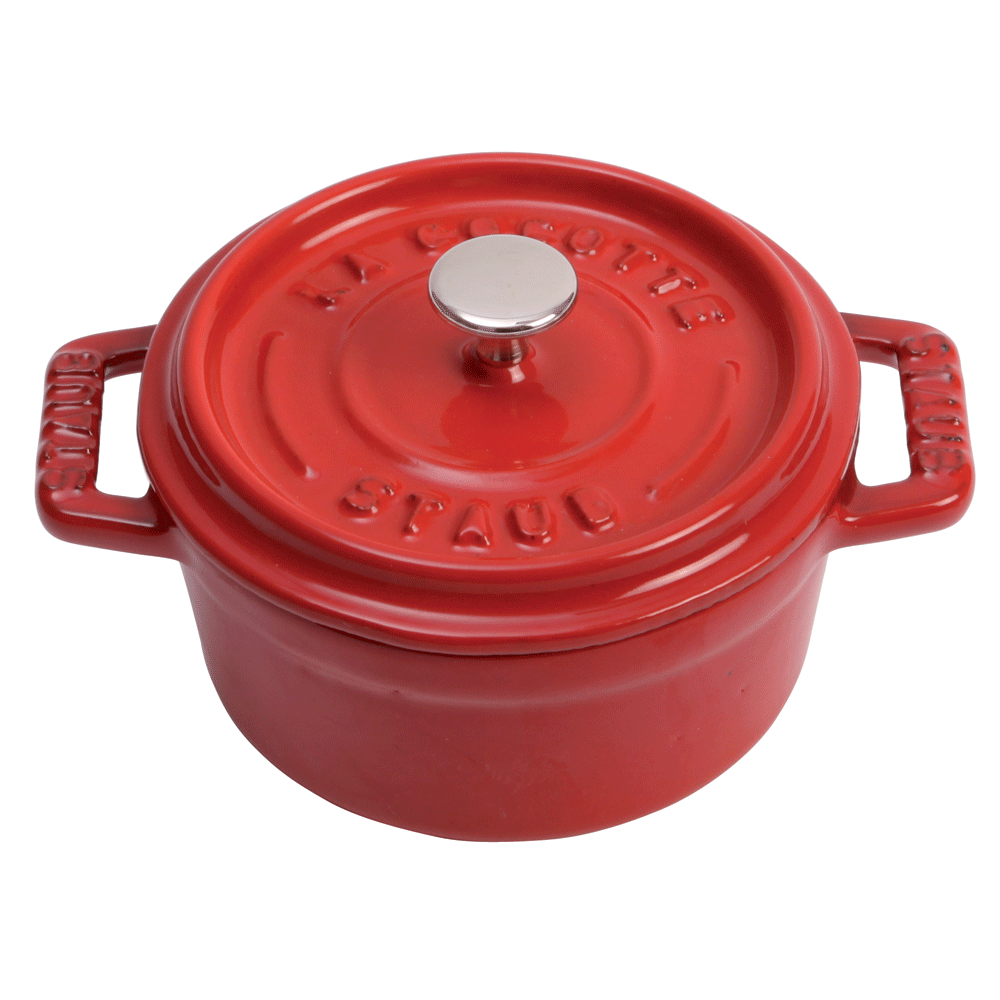 Staub Міні-каструля / жаровня з кришкою 10 см Cherry | https://grandposuda.com.ua