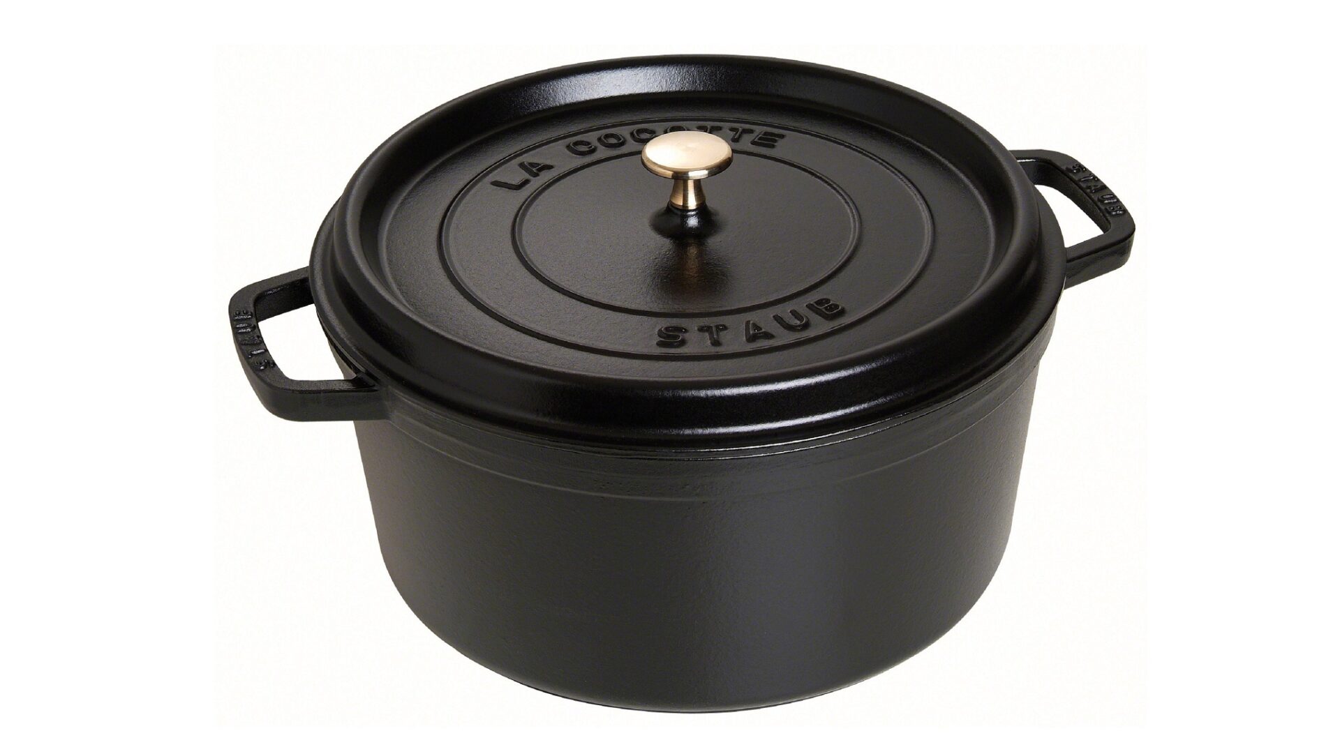 Staub Кокот круглий 20 см, чорний | https://grandposuda.com.ua