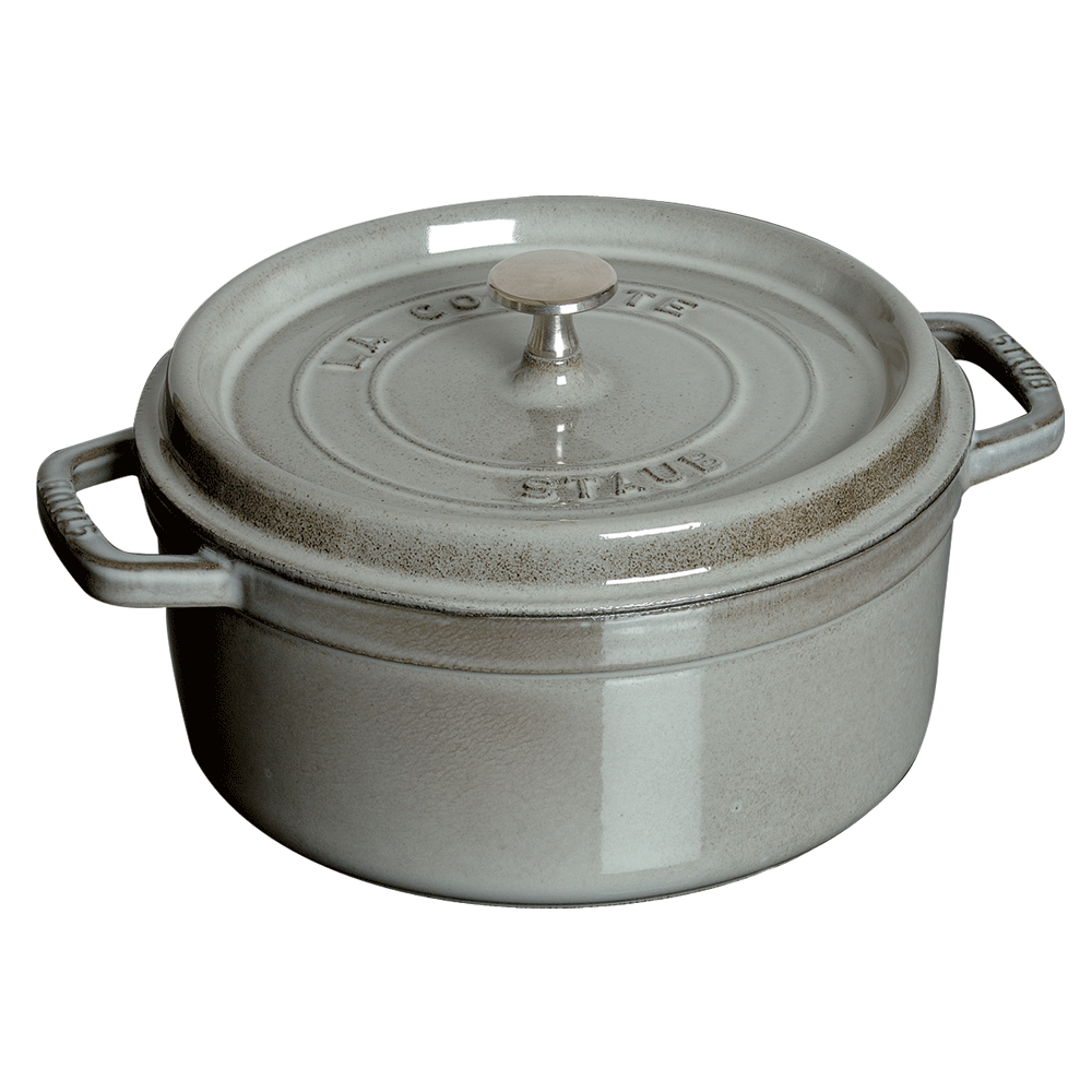 Staub Каструля / жаровня 24 см з кришкою Graphite Grey | https://grandposuda.com.ua