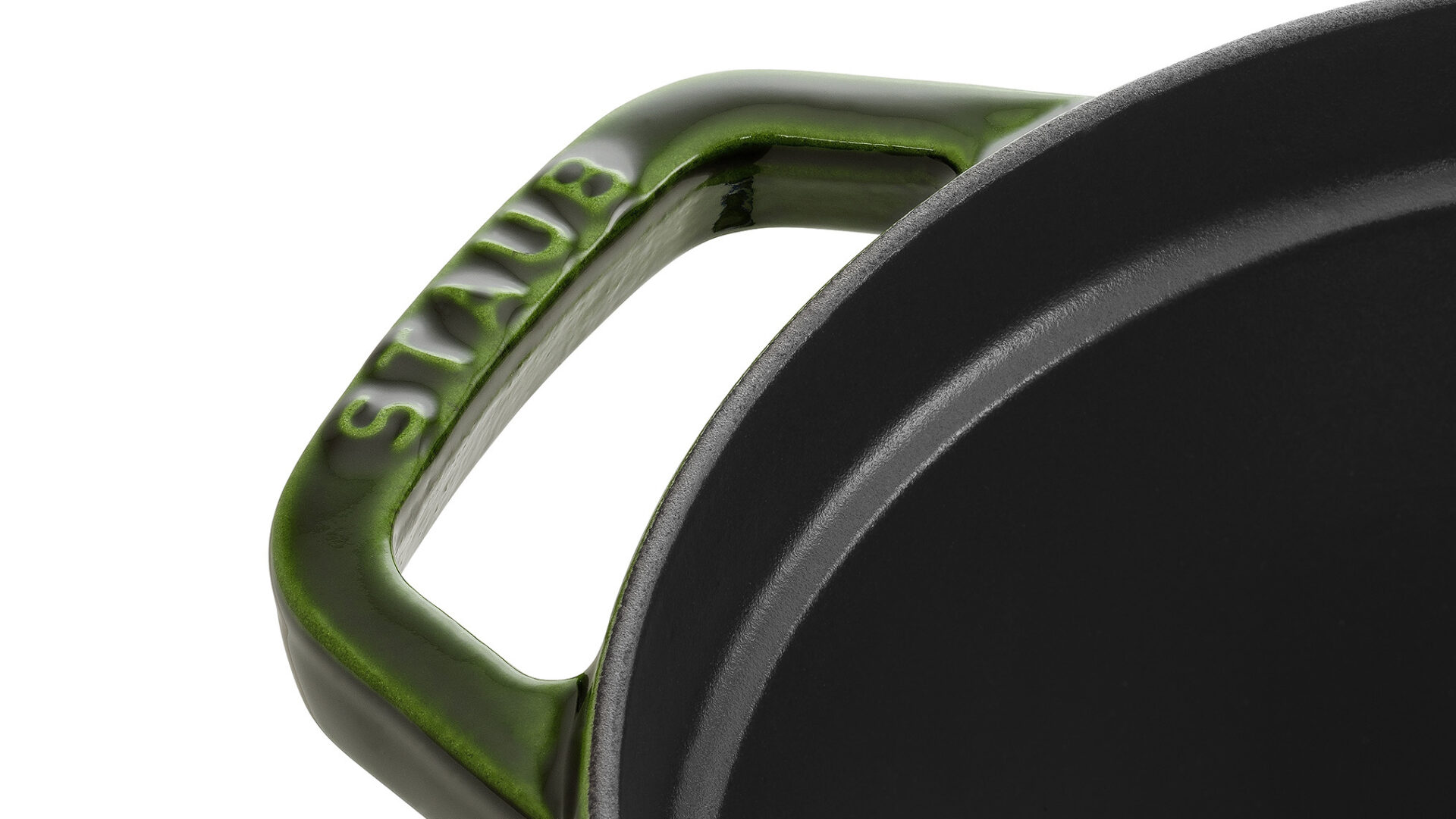 Staub Кокот овальный 27 см, зеленый базилик | https://grandposuda.com.ua