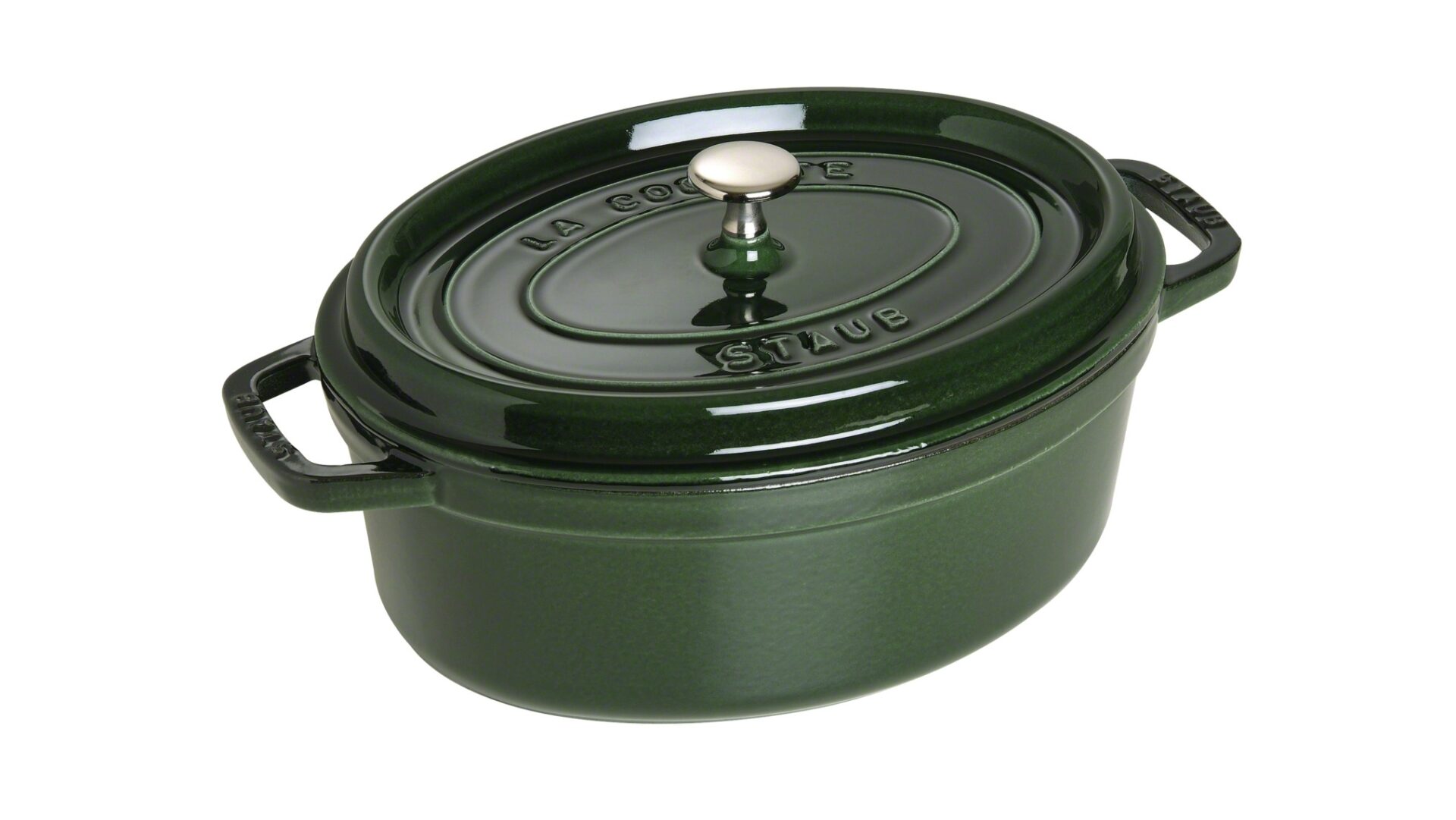 Staub Кокот овальный 27 см, зеленый базилик | https://grandposuda.com.ua
