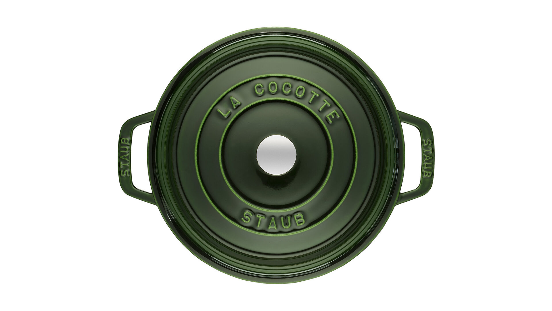 Staub Кокот круглый 28 см, зеленый базилик | https://grandposuda.com.ua