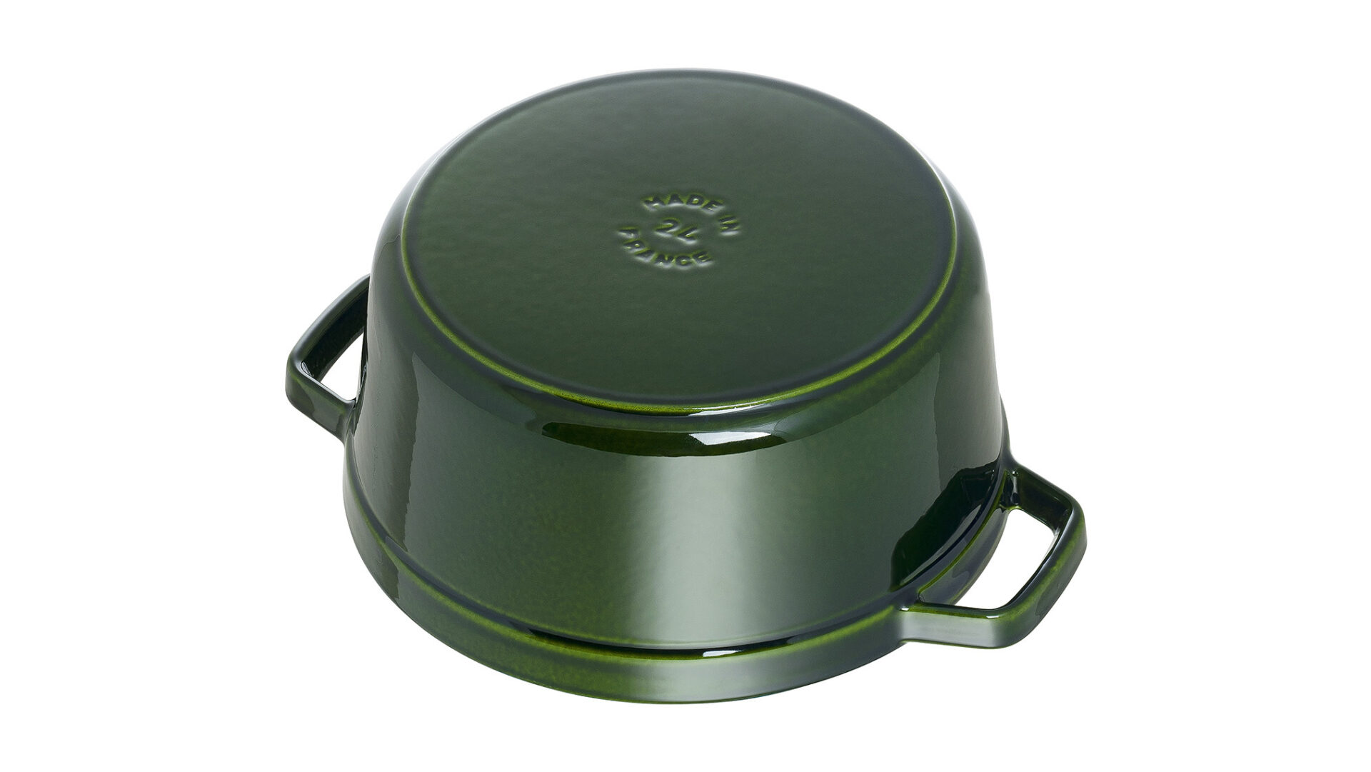 Staub Кокот круглый 28 см, зеленый базилик | https://grandposuda.com.ua