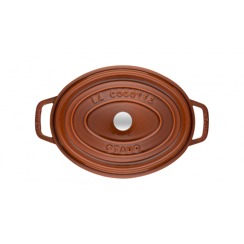 Staub Кокот овальний 29 см, кориця | https://grandposuda.com.ua