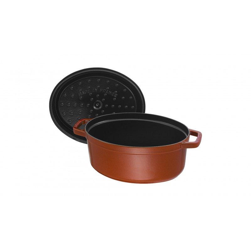 Staub Кокот овальний 29 см, кориця | https://grandposuda.com.ua