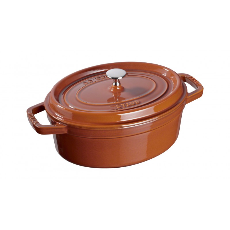 Staub Кокот овальный 29 см, корица | https://grandposuda.com.ua