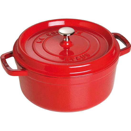 Staub Кокот круглый, 30 см, вишневый | https://grandposuda.com.ua