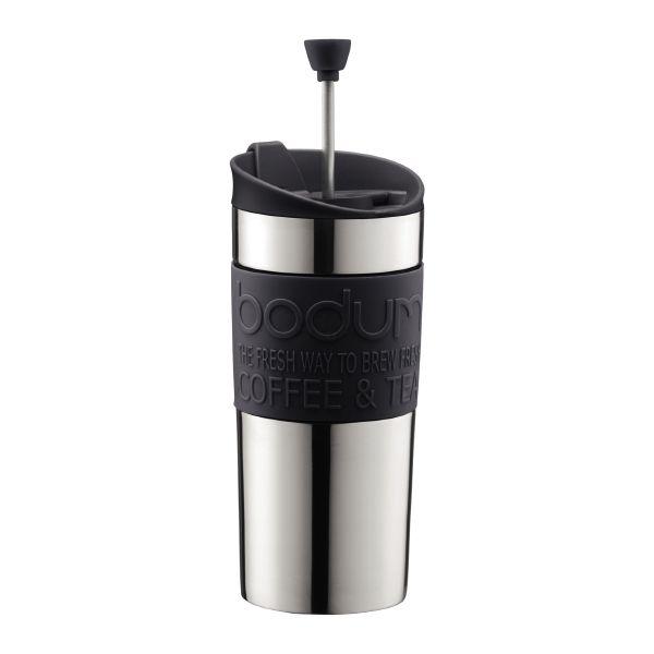 Bodum Термокружка чорна, 0,35 л, Travel Press | https://grandposuda.com.ua