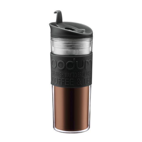 Bodum Кружка вакуумна чорна, 0,45 л, Travel Mug | https://grandposuda.com.ua