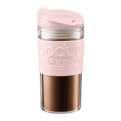 Bodum Кружка дорожня рожева з подвійними стінками, 0,35 л, Travel Mug | https://grandposuda.com.ua