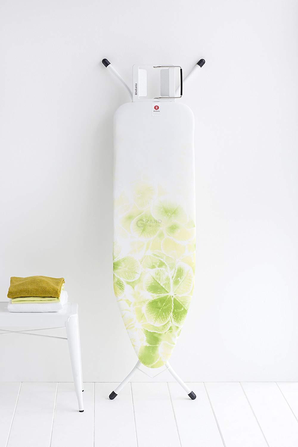 Brabantia Дошка з підставкою для парової праски 124 x 38 см (B) Leaf Clover | https://grandposuda.com.ua