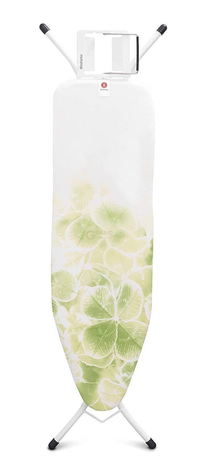 Brabantia Доска с подставкой для парового утюга 124 x 38 см (B) Leaf Clover | https://grandposuda.com.ua