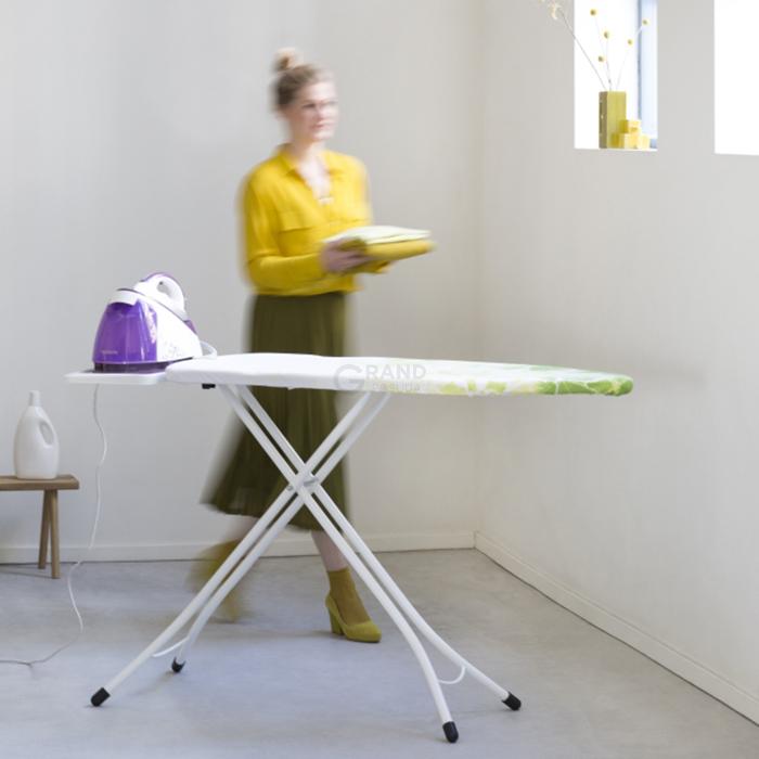 Brabantia Дошка зі стаціонарної підставкою для парової системи 124 x 45 cm (С) - 25 мм Leaf Clover | https://grandposuda.com.ua