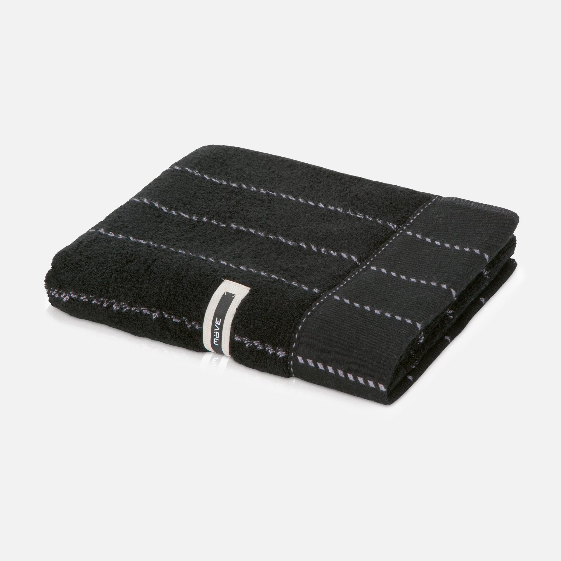 Рушник для рук 50х100 см, black / stone Gentleman Möve | https://grandposuda.com.ua