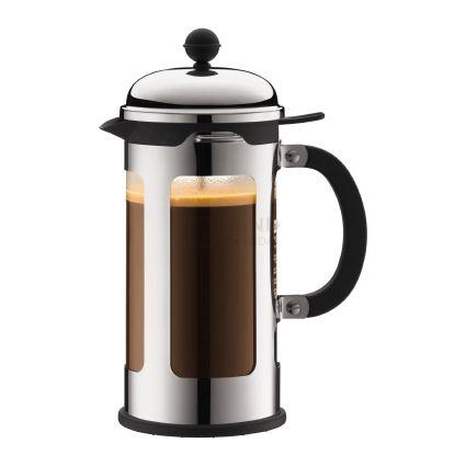 Bodum Френч-прес сріблястий, 1 л, Chambord | https://grandposuda.com.ua