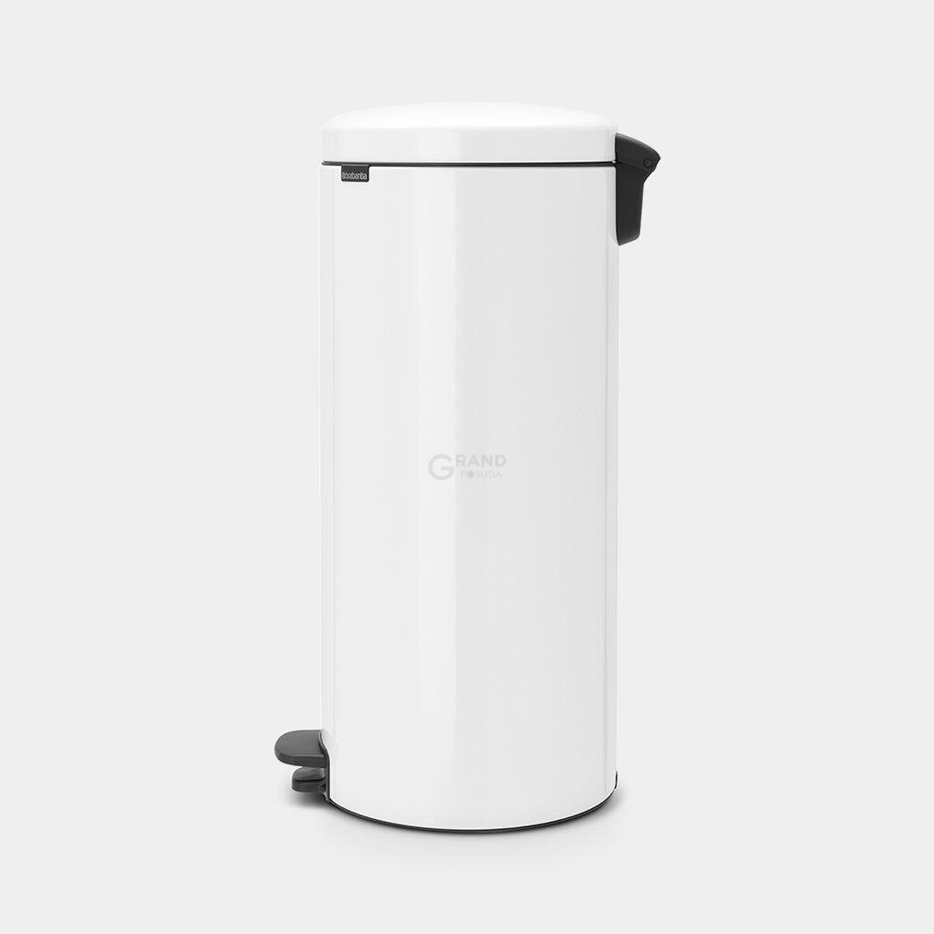 Brabantia Сміттєвий бак з педаллю 30 л безшумний білий NewIcon | https://grandposuda.com.ua