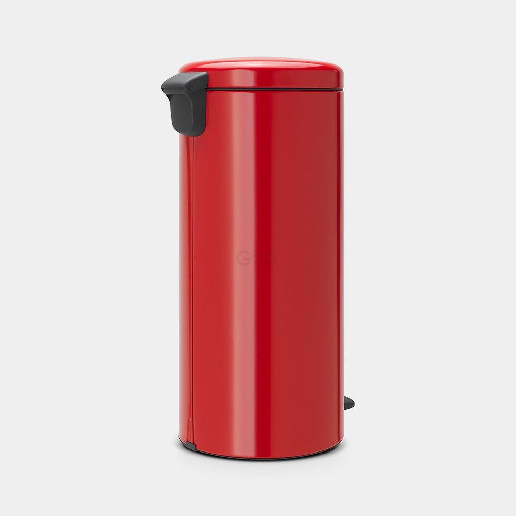 Brabantia Сміттєвий бак з педаллю 30 л безшумний червоний NewIcon | https://grandposuda.com.ua