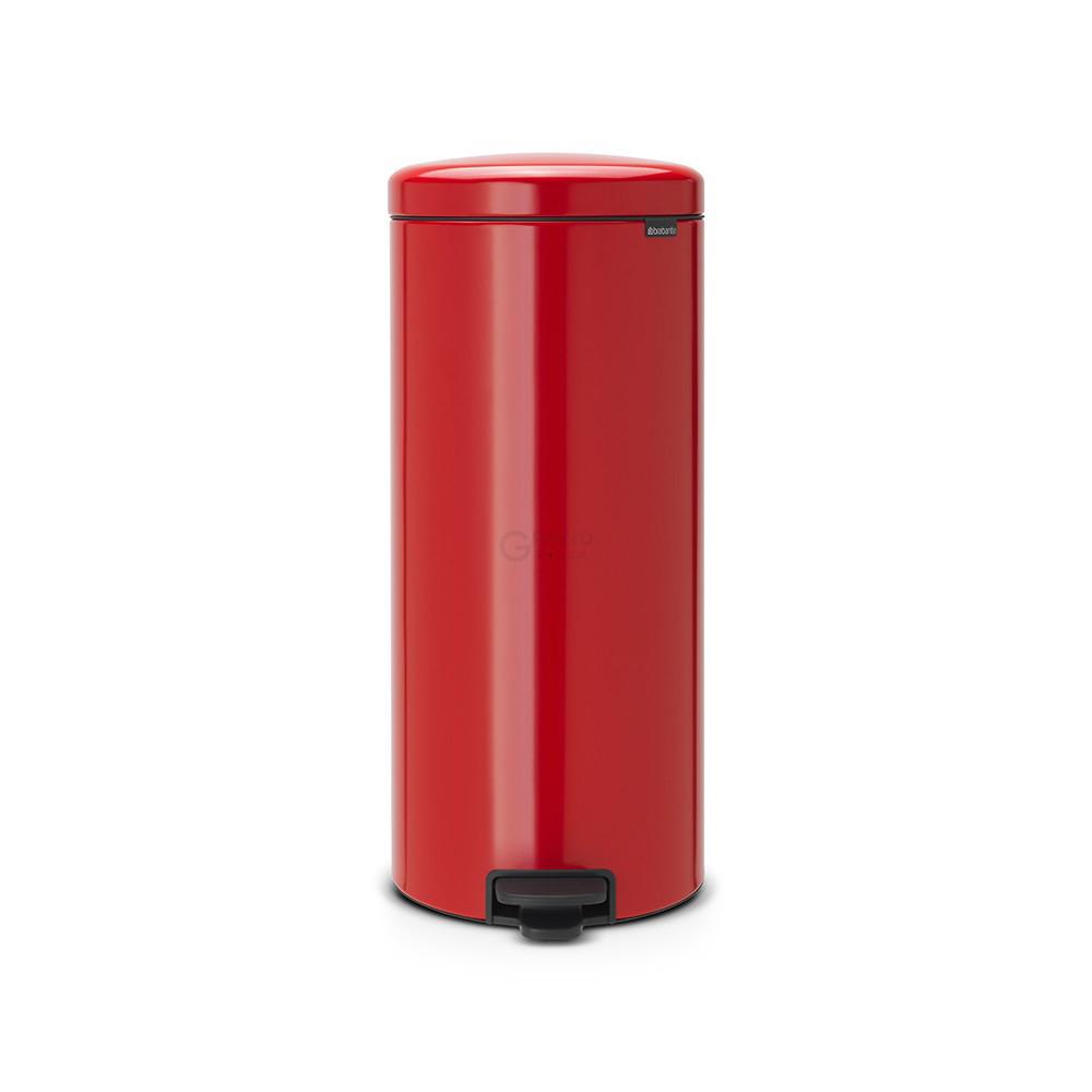 Brabantia Сміттєвий бак з педаллю 30 л безшумний червоний NewIcon | https://grandposuda.com.ua